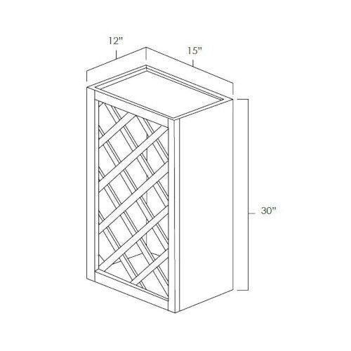 Natural Shaker 30" x 15" Lattice Wine Rack