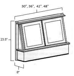 Natural Shaker 36" Range Hood Front