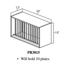 Natural Shaker 30" x 15" Plate Rack