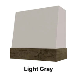 Wood Range Hood With Angled Front and Walnut Band - 30", 36", 42", 48", 54" and 60" Widths Available