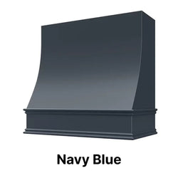 Wood Range Hood With Sloped Front and Decorative Trim - 30", 36", 42", 48", 54" and 60" Widths Available