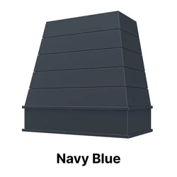 Wood Range Hood With Tapered Shiplap Front and Block Trim - 30", 36", 42", 48", 54" and 60" Widths Available