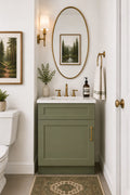 21 Inch Sage Green Shaker Vanity Sink Base