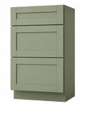 21 Inch Sage Green Shaker Vanity Drawer Base