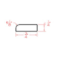 Classic White 1/4"D X 3/4"H X 96"W Scribe Moulding