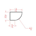 Honey Shaker 1/2"D X 3/4"H X 96"W Shoe Moulding