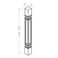 Classic White Square Decorative Leg