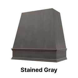 Wood Range Hood With Tapered Front and Decorative Trim - 30", 36", 42", 48", 54" and 60" Widths Available