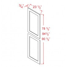 White Slim Shaker 23-1/2"W X 90-1/2"H Tall Decorative End Panel