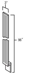 Toffee Shaker 3" x 96" Fluted Filler