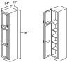 Toffee Shaker 18" x 96" Pantry Cabinet