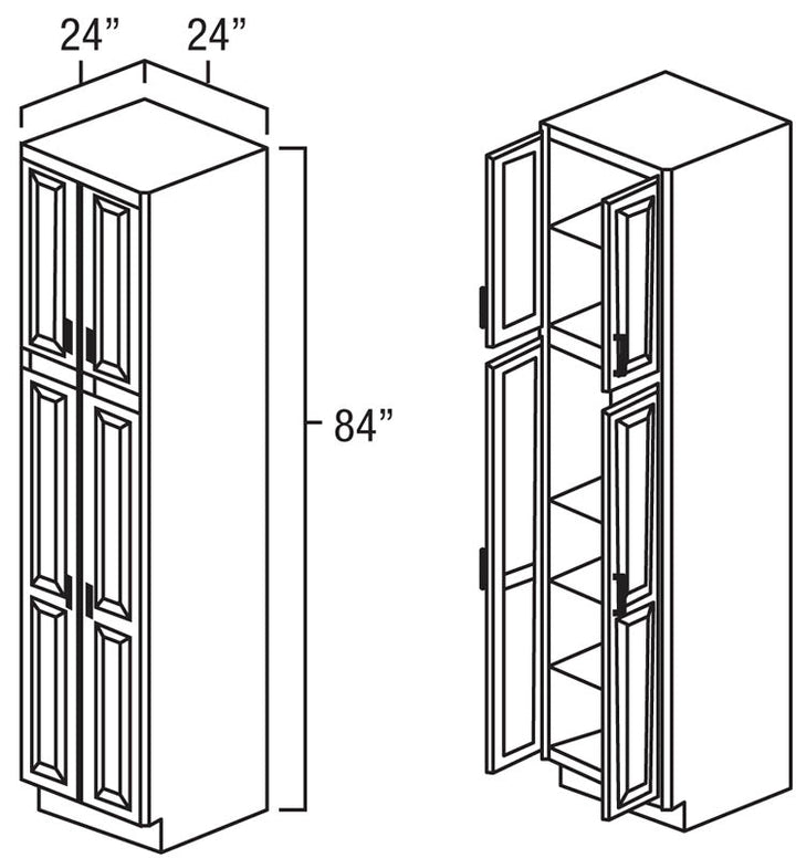 Natural Shaker 24" x 84" Utility Cabinet