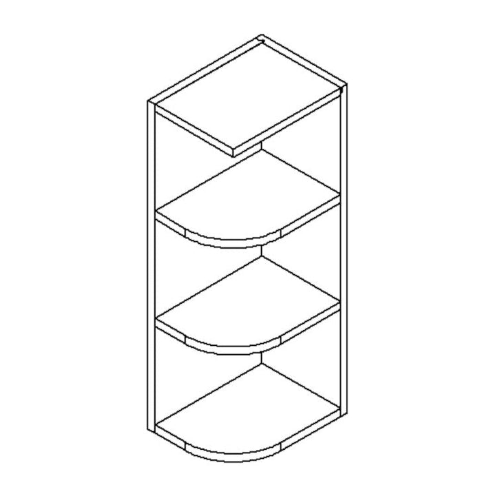 Toffee Shaker 9" x 36" Wall End Shelf