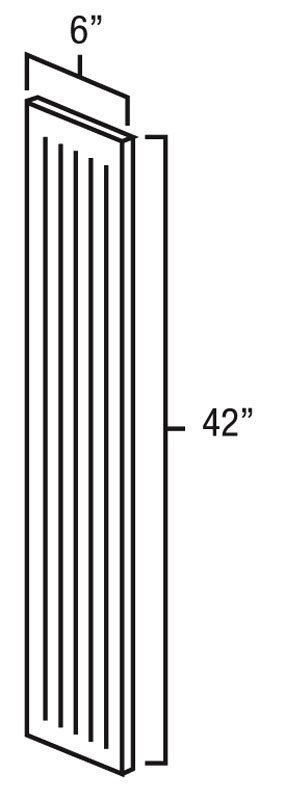 Natural Shaker 6" x 42" Fluted Wall Filler