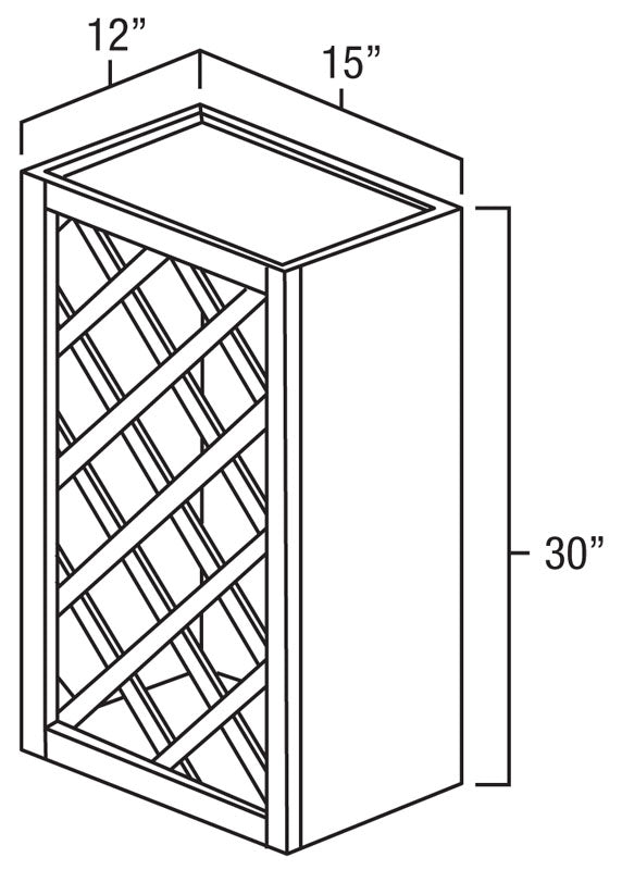 Black Shaker 30" X 15" Wine Rack