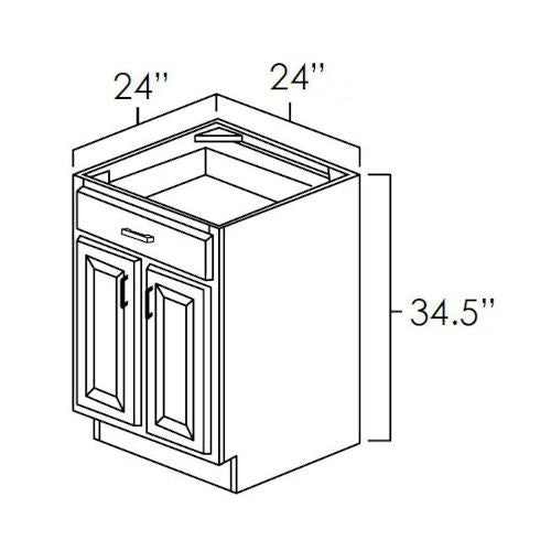 Sage Green Shaker 24" Base Cabinet