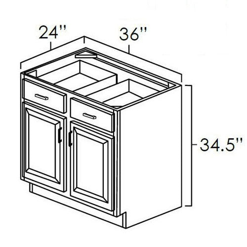 Espresso Shaker 36" Base Cabinet