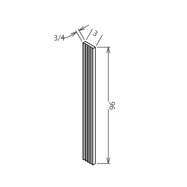 Black Shaker 3" X 96" Flute Filler