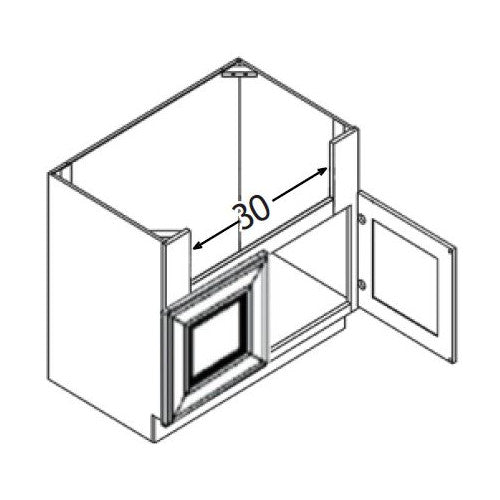 Espresso Shaker 36" Farmhouse Sink Base