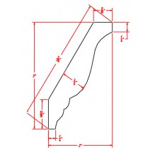 Grey Shaker 2"D X 3"H X 96"W Decorative Crown Moulding