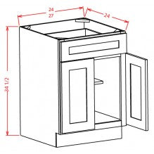 Toffee Stained 24" Base Cabinet