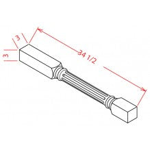 Dove Shaker 3"W X 34 1/2"H Fluted Decorative Leg