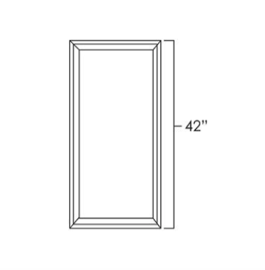 Sage Green Shaker 42" Single Plain Glass Door