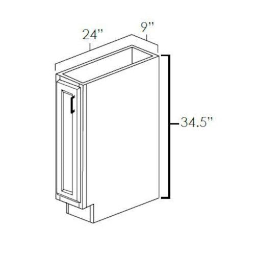 Sage Green Shaker 9" Full Height Door Base