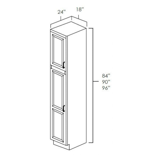 Sage Green Shaker 18" x 90" Utility Cabinet