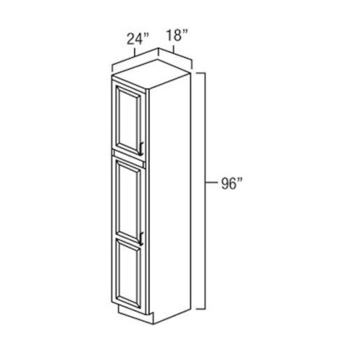 Sage Green Shaker 18" x 96" Utility Cabinet