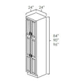 Sage Green Shaker 24" W x 90" H Utility Cabinet
