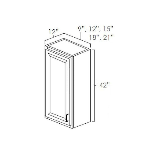 Sage Green Shaker 9" x 42" Wall Cabinet