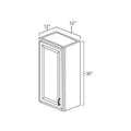 Sage Green Shaker 12" W x 30" H Wall Cabinet