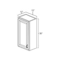 Sage Green Shaker 15" W x 30" H Wall Cabinet