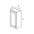 Sage Green Shaker 18" W x 30" H Wall Cabinet