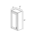 Sage Green Shaker 18" W x 36" H Wall Cabinet