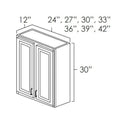 Sage Green Shaker 24" W x 30" H Wall Cabinet