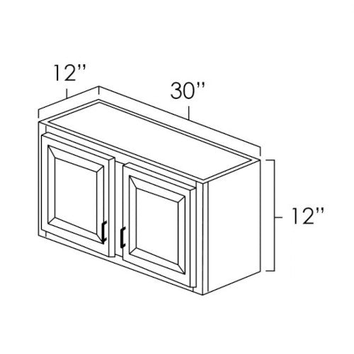 Espresso Shaker 30" x 12" Wall Cabinet