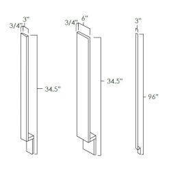 Black Shaker 96" Tall Filler