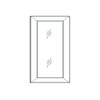 Black Shaker 33" X 36" Glass Door (Two Doors)