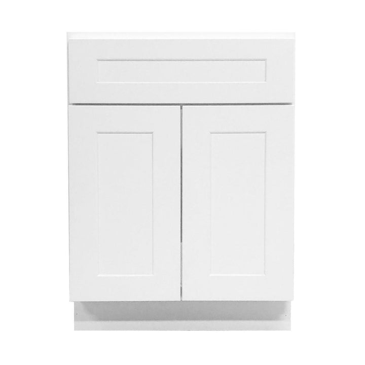 27 Inch White Shaker Single Sink Bathroom Vanity