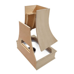 Wood Range Hood With Reclaimed Wood Band, Tapered Front and Decorative Trim - 30", 36", 42", 48", 54" and 60" Widths Available