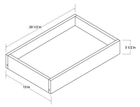 Black Shaker 15" Roll Out Tray