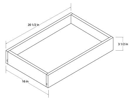 Black Shaker 18" Roll Out Tray