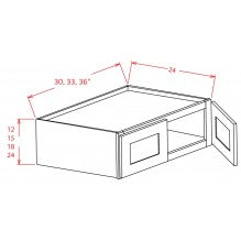 Toffee Stained 30"W X 18"H Wall Refrigerator Cabinet