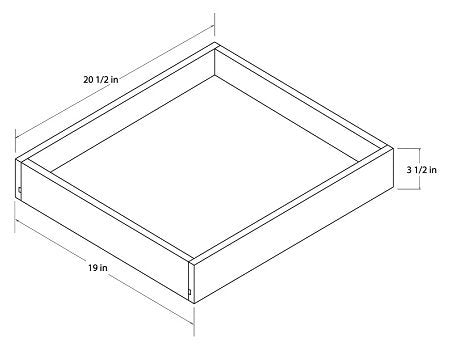 Sage Green Shaker 21" Roll Out Tray