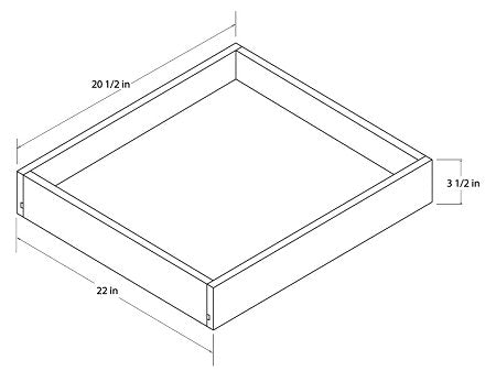 Sage Green Shaker 24" Roll Out Tray