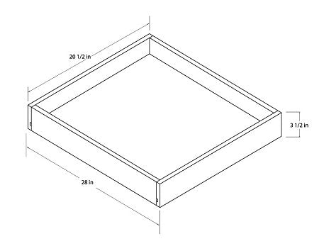 Black Shaker 30" Roll Out Tray