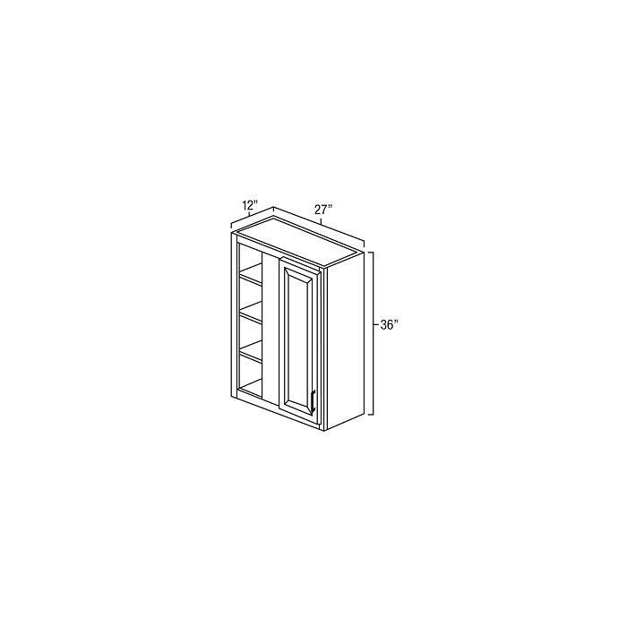 Sage Green Shaker 27" x 36" Blind Corner Wall Cabinet