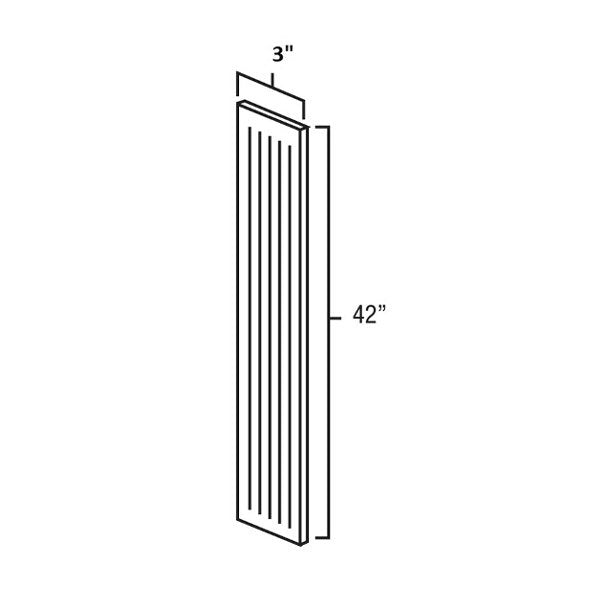 Black Shaker 3" X 42" Flute Filler